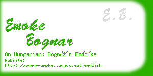 emoke bognar business card